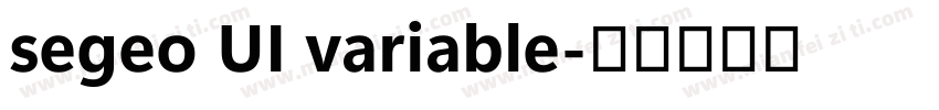 segeo UI variable字体转换